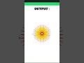 Draw Sun Using Python Turtle Code #shorts #python #coding #pythonprogramming #pythoncode