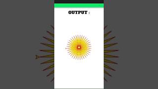 Draw Sun Using Python Turtle Code #shorts #python #coding #pythonprogramming #pythoncode