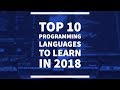 Top 10 Programming Languages to Learn in 2018 | Best Programming Languages |