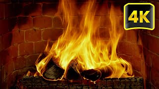 Fireplace 4K for TV | Fireplace with Warmth Flames Sounds | Crackling Fire Sounds