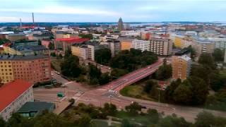 Aerial view of the beautiful city of Helsinki [4K]