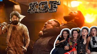 KGF CHAPTER 2  FIGHT SCENE REACTION by foreigners Girls| Yash, Sanjay Dutt