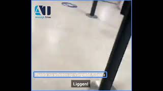 Paniek na schoten op vliegveld Atlanta. (18+)