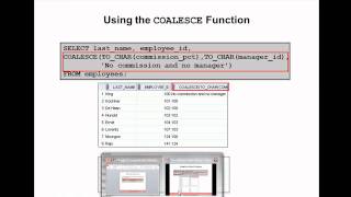 Oracle SQL Video Tutorial 25 - COALESCE function