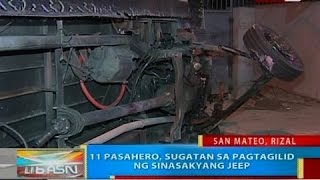 BP: 11 pasahero, sugatan sa pagtagilid ng sinasakyang jeep