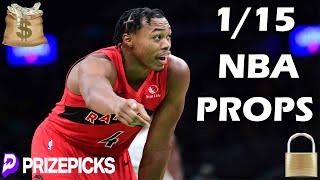 PRIZEPICKS NBA PICKS | WEDNESDAY 1/15/25 | NBA PLAYER PROPS PICKS | NBA PROPS \u0026 BETS TODAY