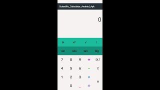 Scientific Calculator || Language: Java || IDE: Android Studio