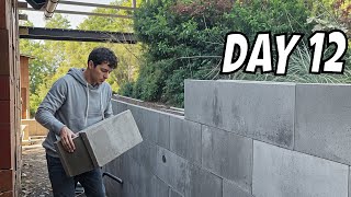 Building a 17-Ton Concrete Wall by Hand – Step by Step!