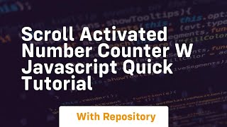 Scroll activated number counter w javascript quick tutorial