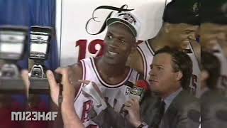 After Winning the Championship, Michael Jordan Gave Credit to Teammates (1992.06.14)
