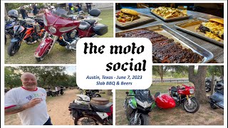 Moto-Social Austin Slab BBQ \u0026 Beers - BMW R100GS Paris Dakar \u0026 Indian Chief Classic Highlighted