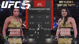 WOMEN STRAWWEIGHT: Main Event | Mackenzie Dern VS Amanda Ribas |  UFC 5 Gameplay | PS5 4K 60FPS