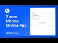 Zoom Phone Online Fax