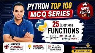 Python Top 100 MCQ Series Part 3 | Functions in Python MCQ Quiz 🔥 | Test Your Coding Skills