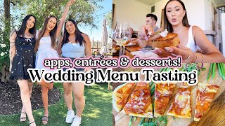 FOOD TASTING FOR OUR WEDDING!! trying our wedding menu