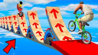 SHINCHAN AND FRANKLIN TRIED THE CHAIN OF MINI RAMP PARKOUR CHALLENGE GTA 5