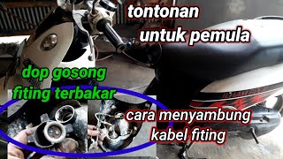 cara perbaiki lampu depan yamaha fino mati + ganti lampu dan fitingan, @hsnchanel0229