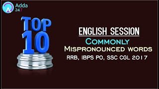 IBPS RRB PO & SSC CGL | Commonly Mispronounced Words In English | Online Coaching for SBI IBPS