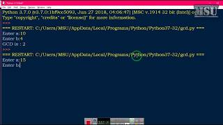 Finding GCD of 2 Numbers using Python | Python Programming Sample Programs 01