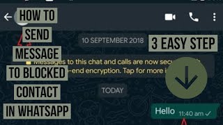How to send Message to Blocked whatsapp Contact