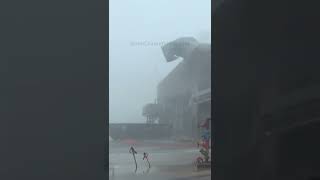 Hurricane Delta Storm Surge! storm chasing video #shorts