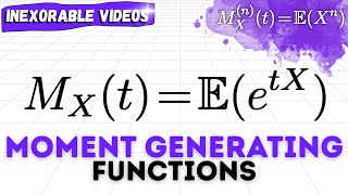 Moment Generating Functions - The Simplest Explanation You Will Ever See | Probability