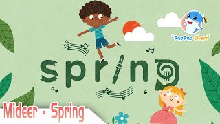 Four Seasons Song - Spring | Paopao Shark Super Fun English Learning Videos x MiDeer Toys