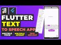 Flutter Text To Speech Tutorial | Mobile, Desktop, Web TTS Flutter Tutorial