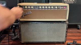 Cranked 10 Fender 1963 Brownface blonde Bandmaster Dimed no attenuation natural tube amp overdrive