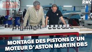 Montage des pistons d'un moteur d'Aston Martin DB5