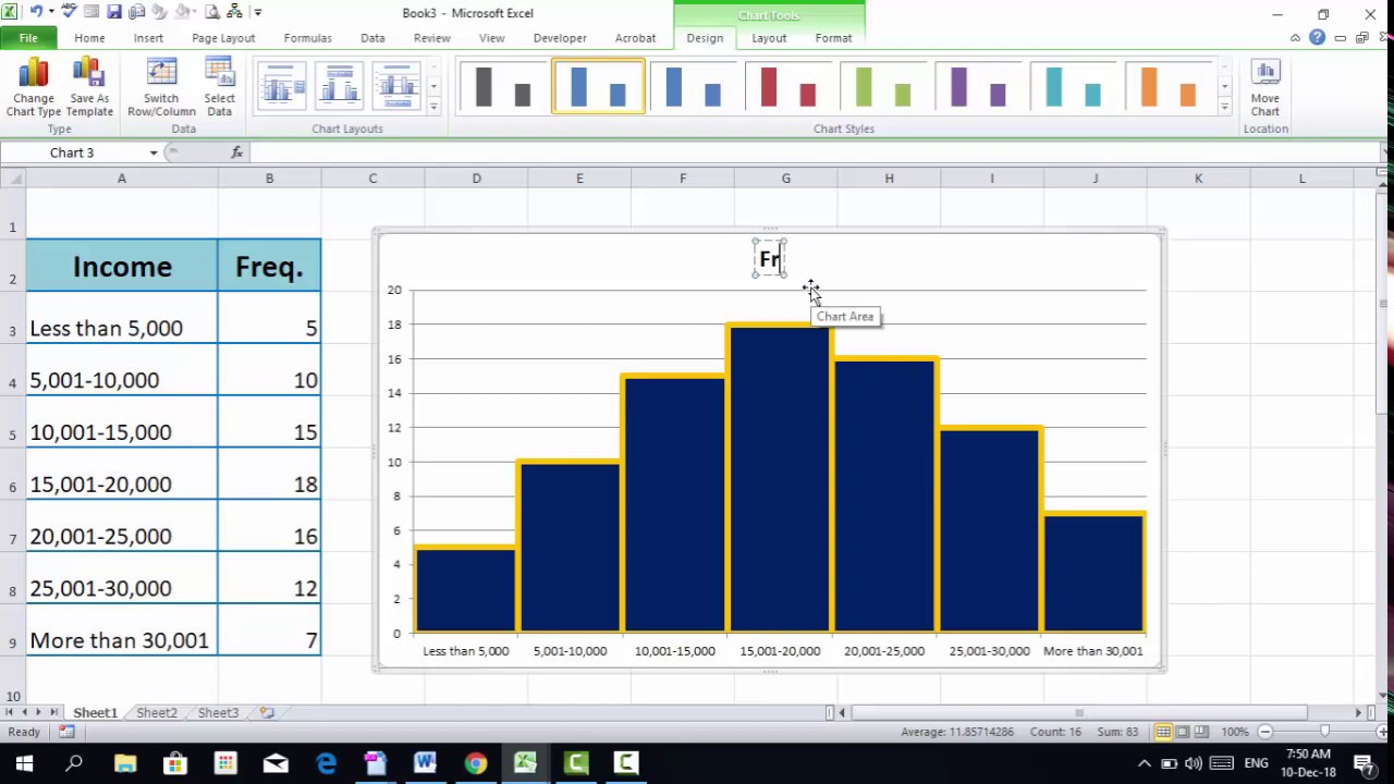 Create A Histogram Excel. - YouTube