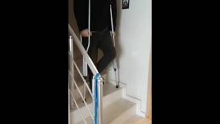 Koltuk Değneği ile Nasıl Merdiven İnilir/ how to go down stairs with crutches