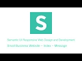 Semantic UI: Create a Small Business Website – Index – Message
