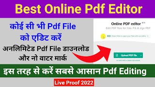 How To Edit Pdf File For Free || Pdf File Editing || Online Pdf Editor || Sejda Pdf Editor ||