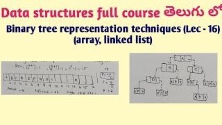 binary tree representation in memory | array representation | linked list representation binary tree
