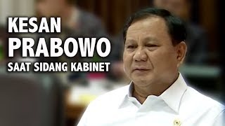 Ini Kesan Prabowo Saat Sidang Kabinet Indonesia Maju