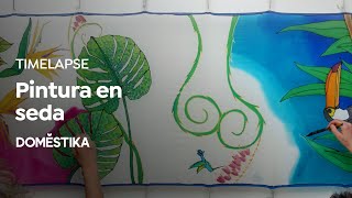 TIMELAPSE | Illustration Painting on Silk | Desedamas | Domestika