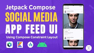 Android Instagram Social Media App Feed UI | Jetpack Compose Constraint Layout Tutorial