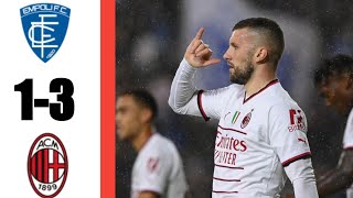 Empoli Vs Ac Milan 1-3 Goal & Extended Highlights Serie A 2022HD