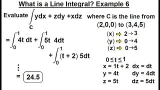 Calculus 3: Line Integrals (18 of 44) What is a Line Integral? [(y)dx+(z)dy+(x)dz] Example 6
