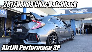 2017 Honda Civic on Airlift Performance 3P Air management system with Truhart Airbag suspension bags