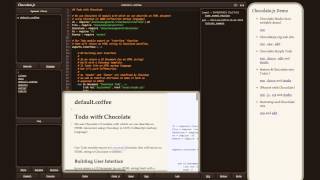 ChocolateJS - a node.js framework and online coffeescript IDE