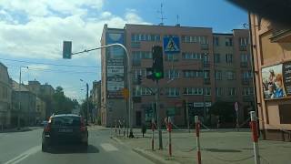 Driving in Poland - countryside - Garwolin (town) in Masovia