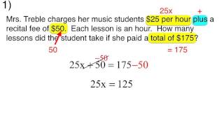 #21 Word Problems Involving Multi-Step Equations