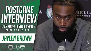 Jaylen Brown CALLS OUT Celtics after Unacceptable Loss to Rockets | Postgame Interview