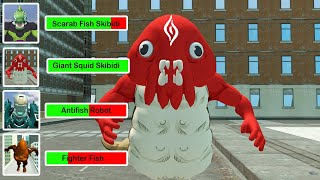 The Fish 1 - 41 With Healbars And Boss Fight (Full Edition) | Giant Squid Skibidi (Episode 41)