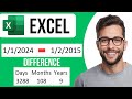 How To Calculate The Difference Between Two Dates In Excel