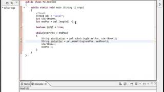 Java String Class Palindrome Example