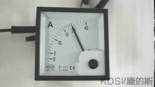 KDSI BE-72 AC20/5A analog current panel meter video