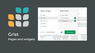 Pages and widgets